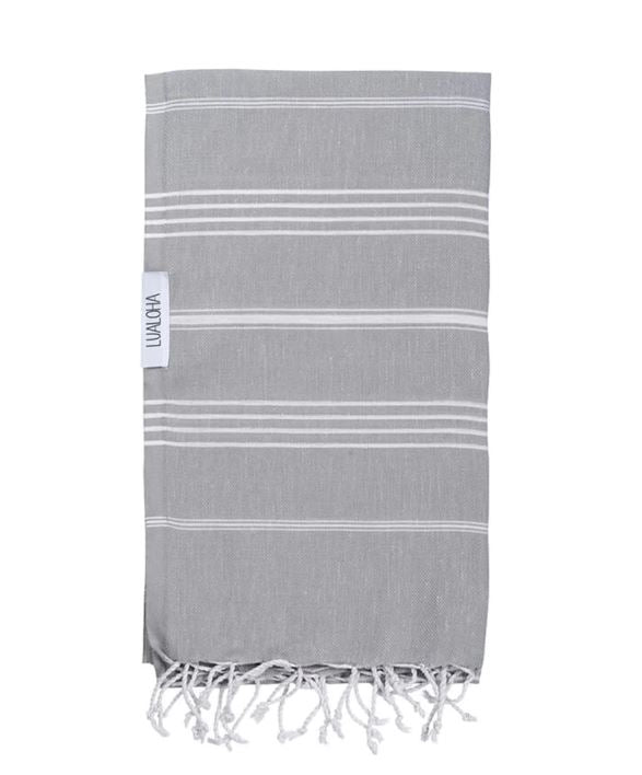 Lualoha Classic Towel - Light Grey