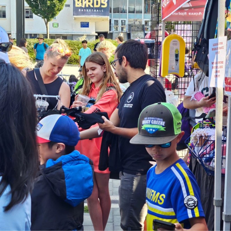 Team Aquatic Supplies Pop-Up store at BCSSA Summer Provincials  in UBC