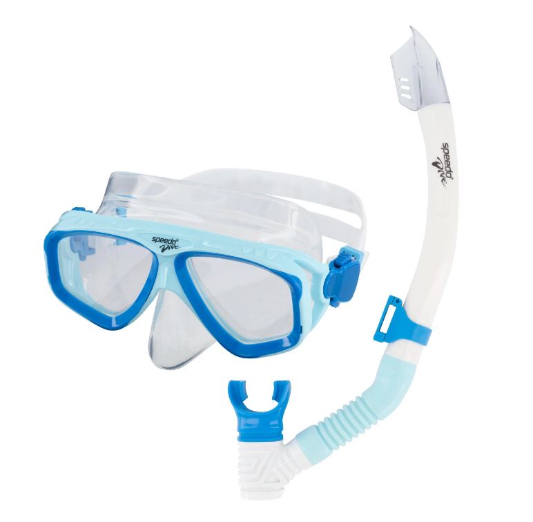 Speedo Adult Recreation Mask &amp; Snorkel - Light Blue