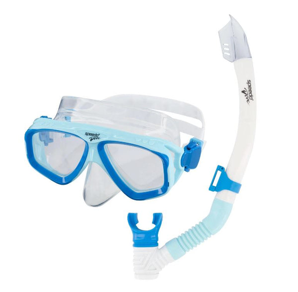 Speedo Adult Recreation Mask & Snorkel - Light Blue