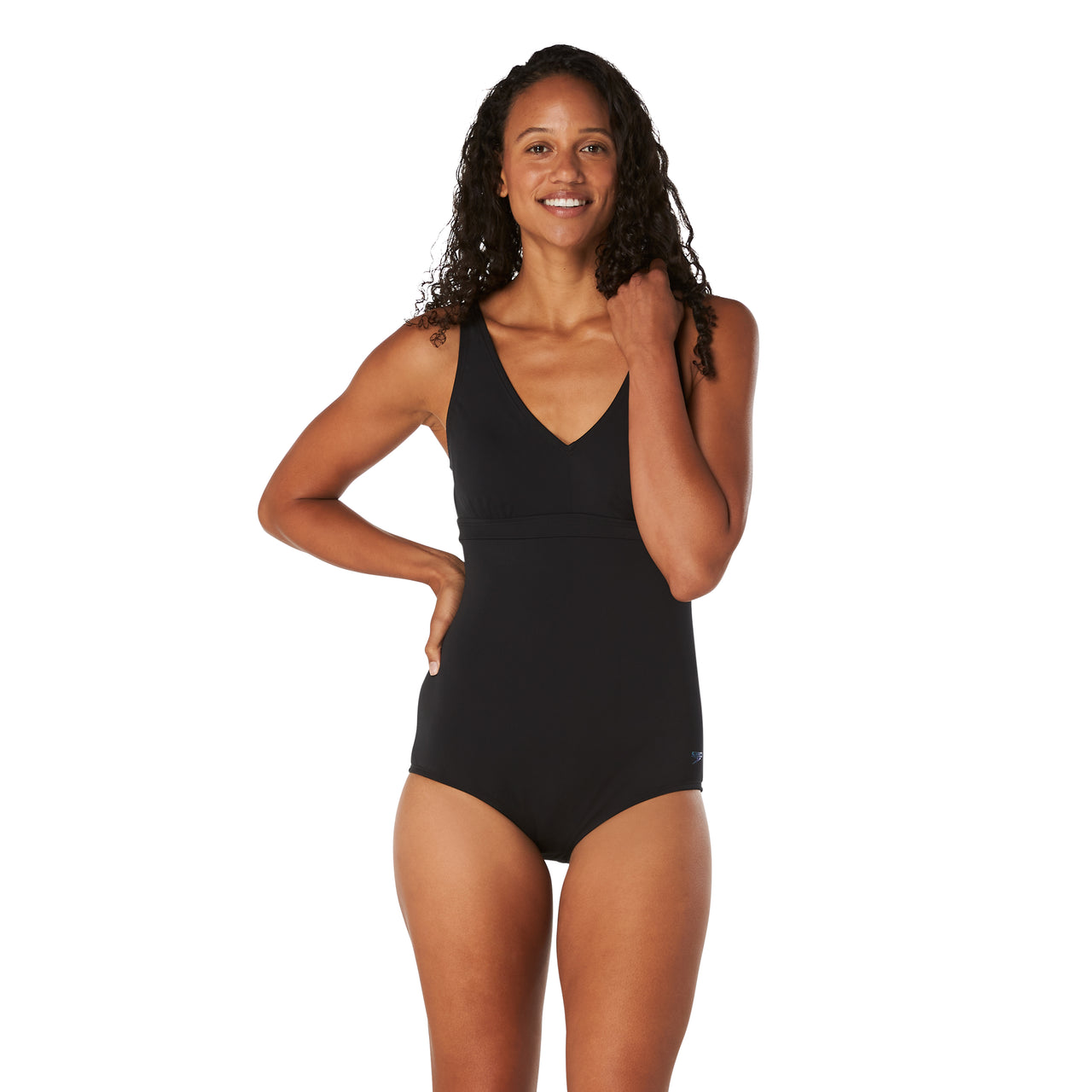 Speedo Solid V Neck - Black