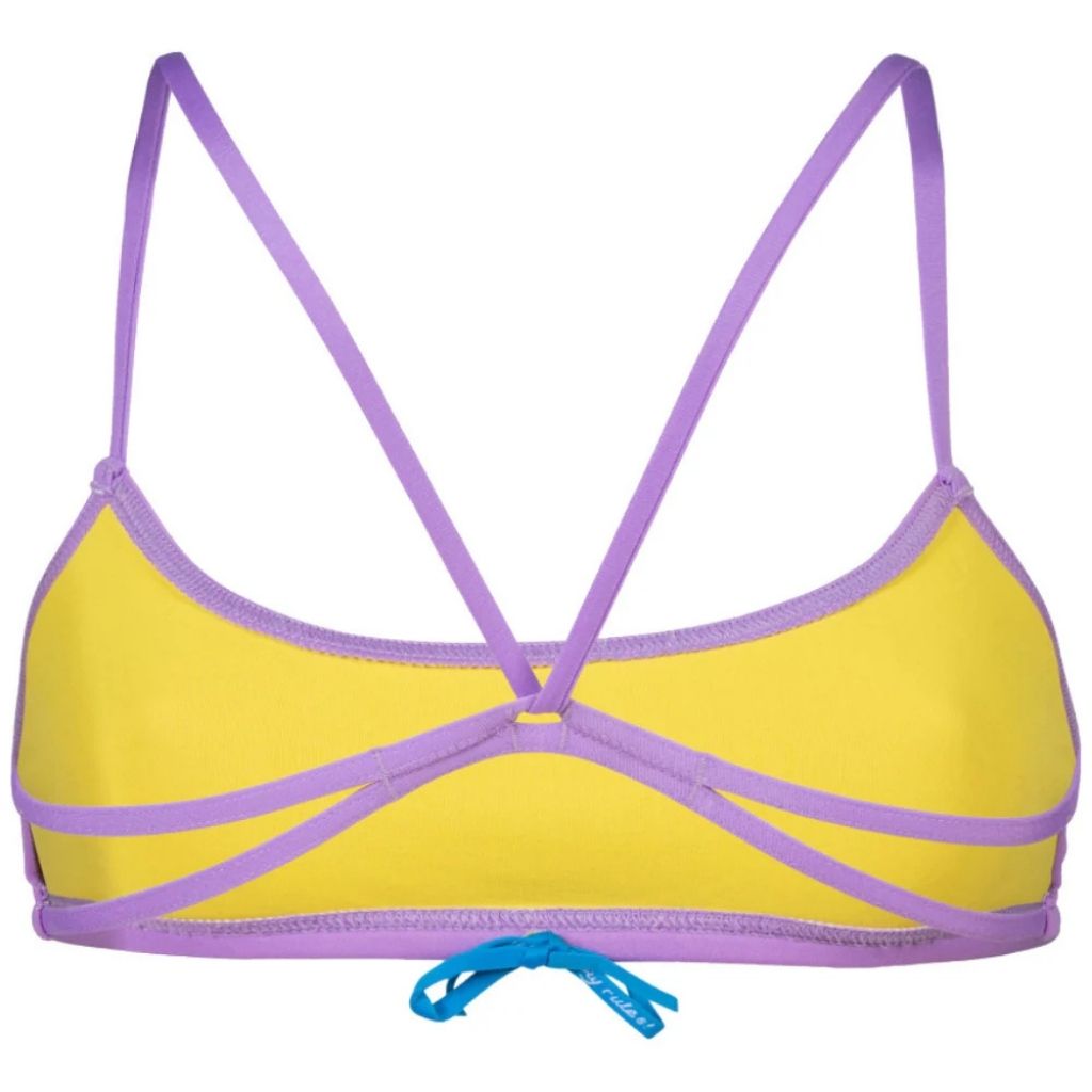 Arena Bandeau Bikini Top Lavanda Yellow Fluo
