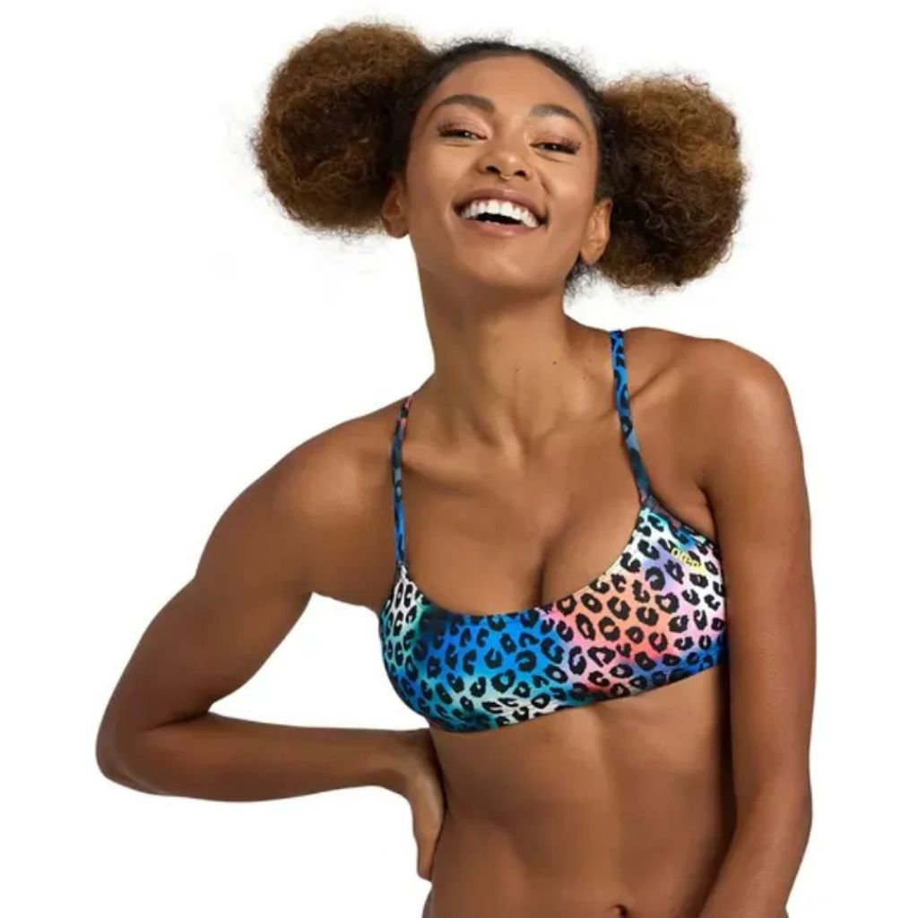 Arena Bandeau Bikini top Multi Yellow Star