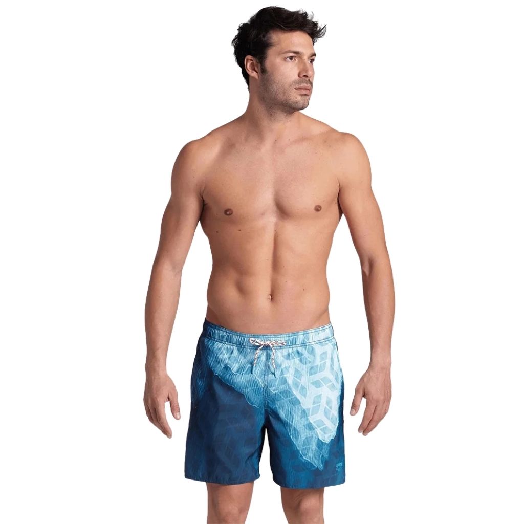 Arena Beach Boxer Short Placed Blue