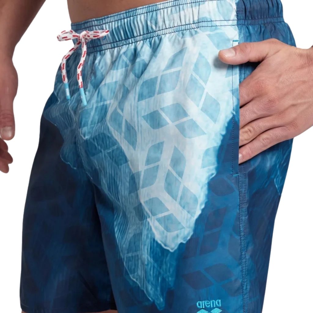 Arena Beach Boxer Short Placed Blue
