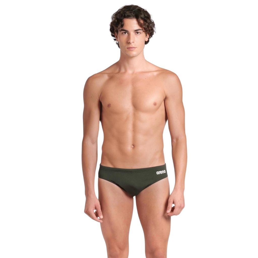 Arena Men's Team Swim Brief Dark Sage White 004773 660