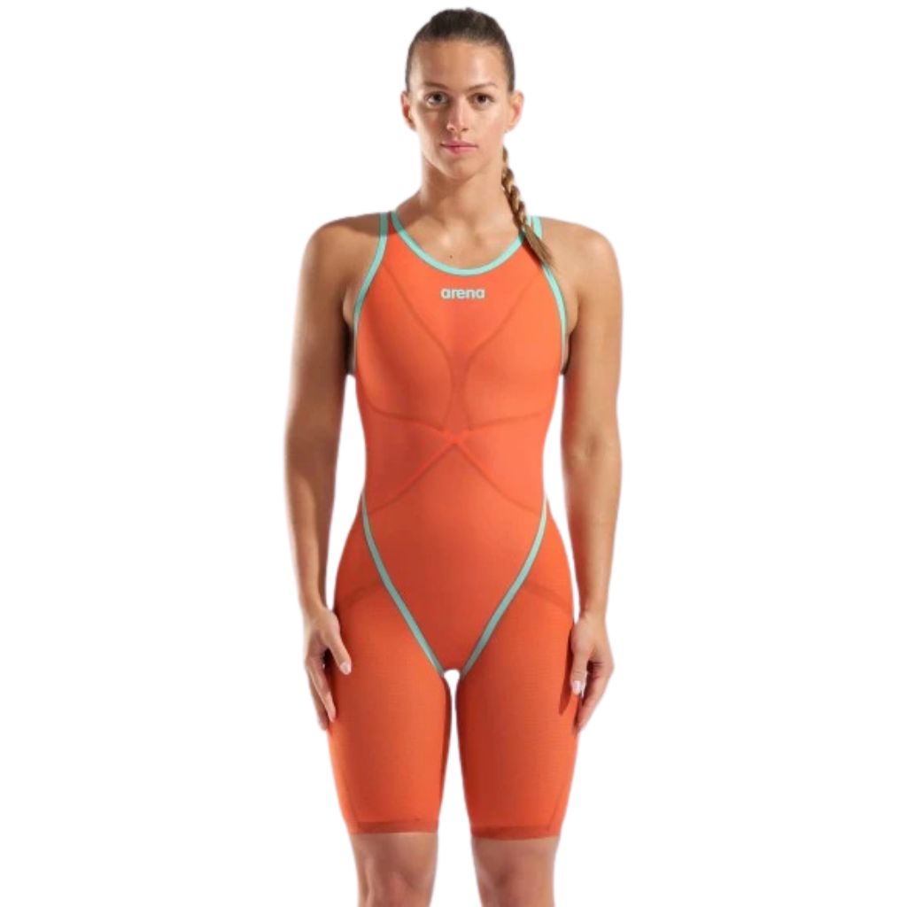 Arena Carbon Glide Open Back Sunset Coral