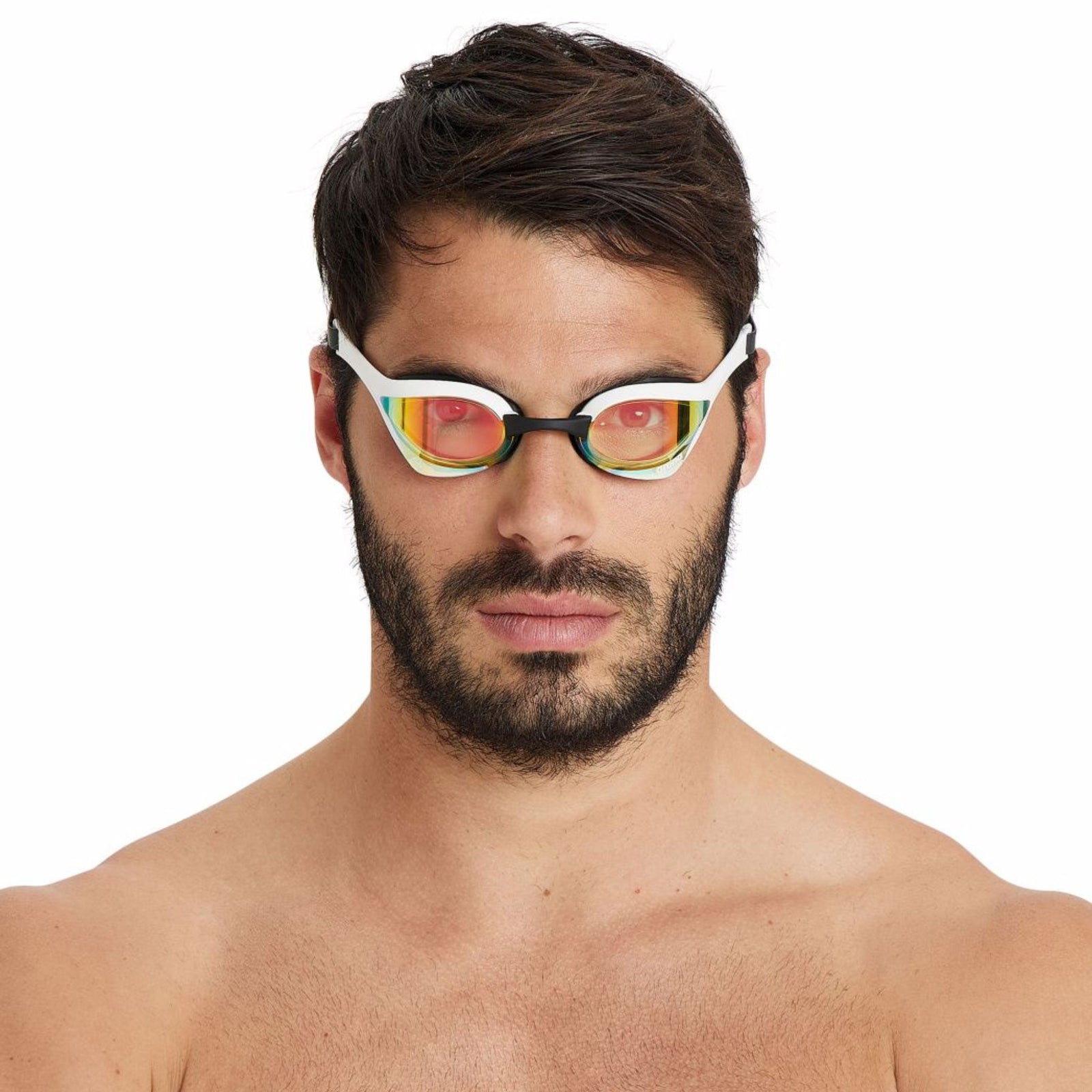 Arena Cobra Ultra Swipe Mirrored Yellow Copper White