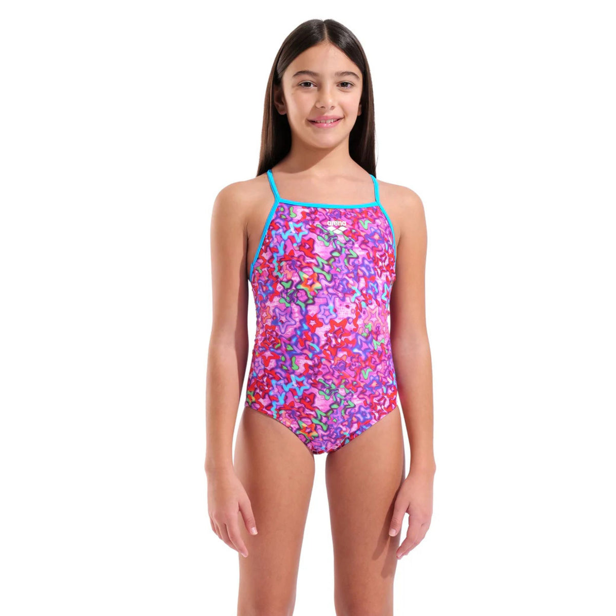 Arena Girls Stars Light Drop Pink Multi Turquoise