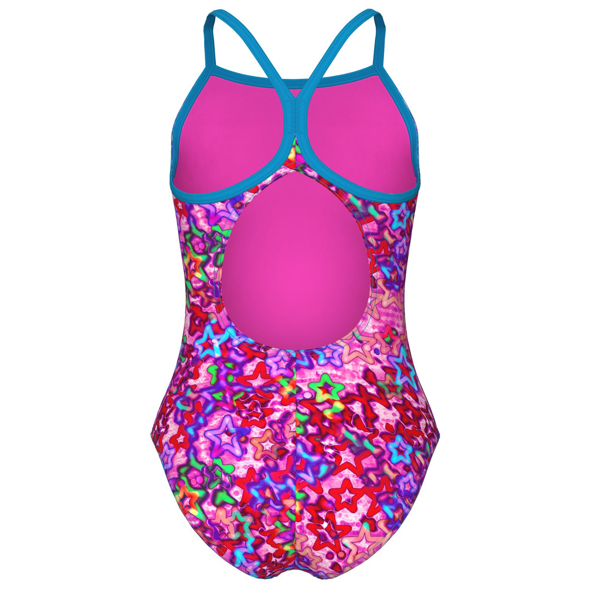 Arena Girls Stars Light Drop Pink Multi Turquoise