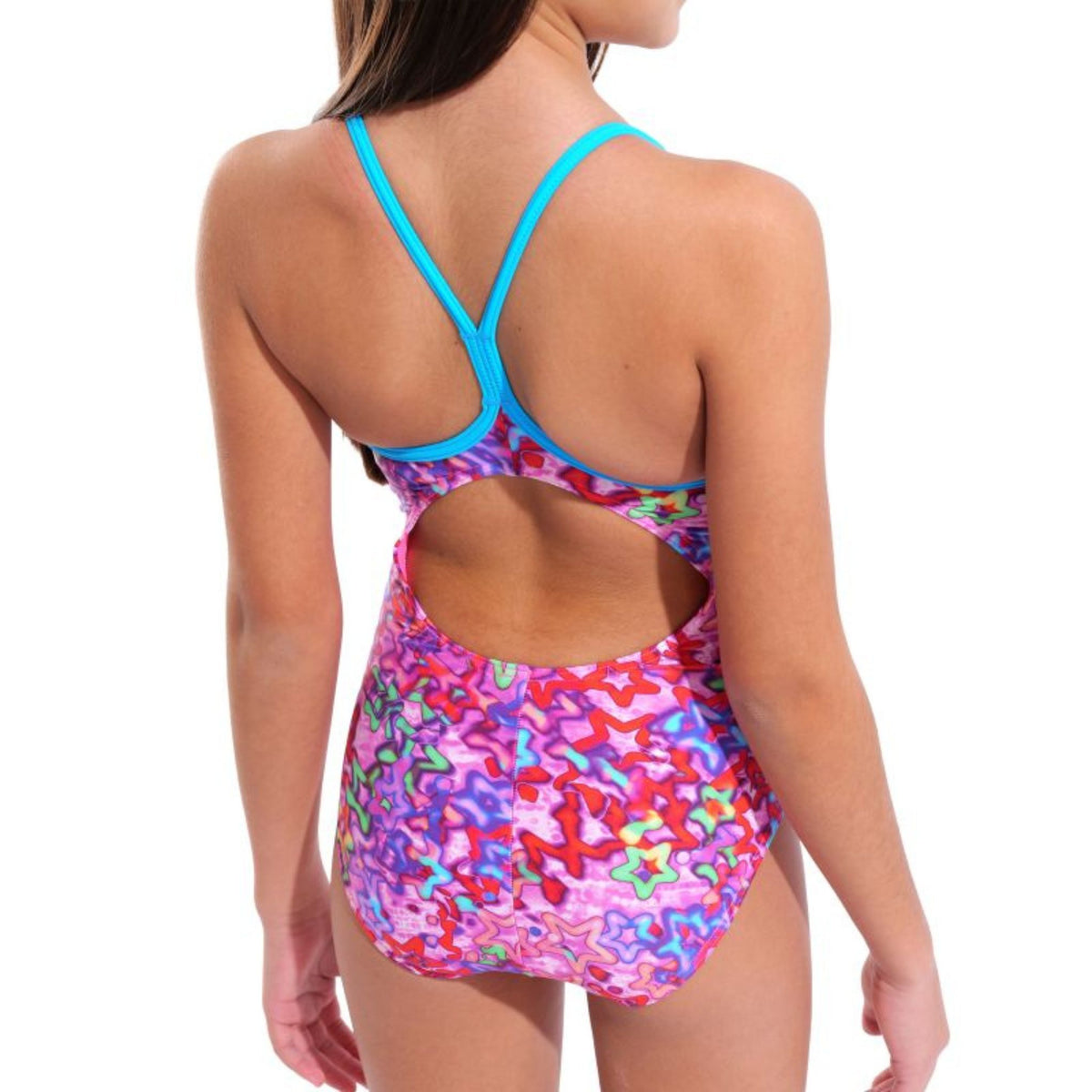 Arena Girls Stars Light Drop Pink Multi Turquoise