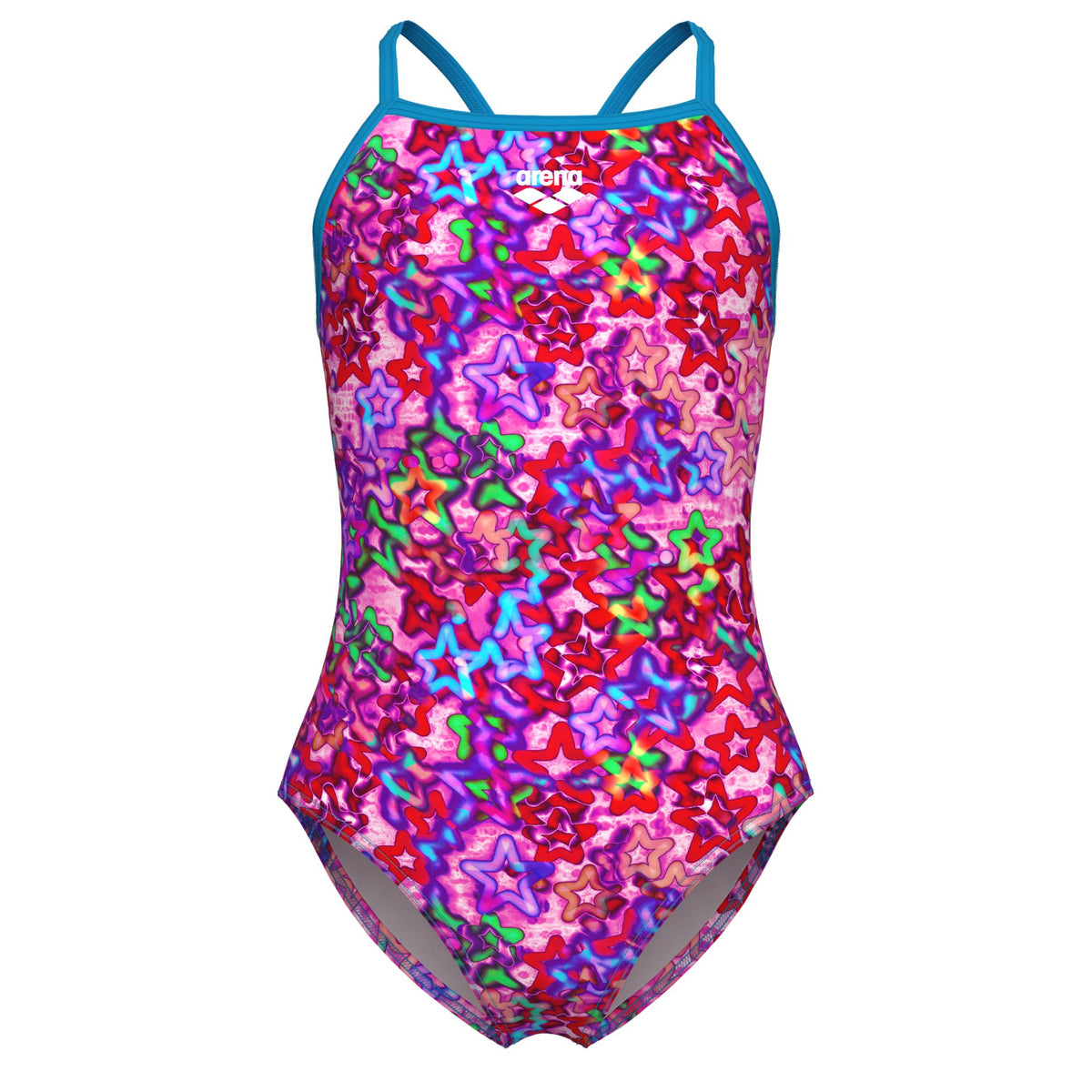 Arena Girls Stars Light Drop Pink Multi Turquoise