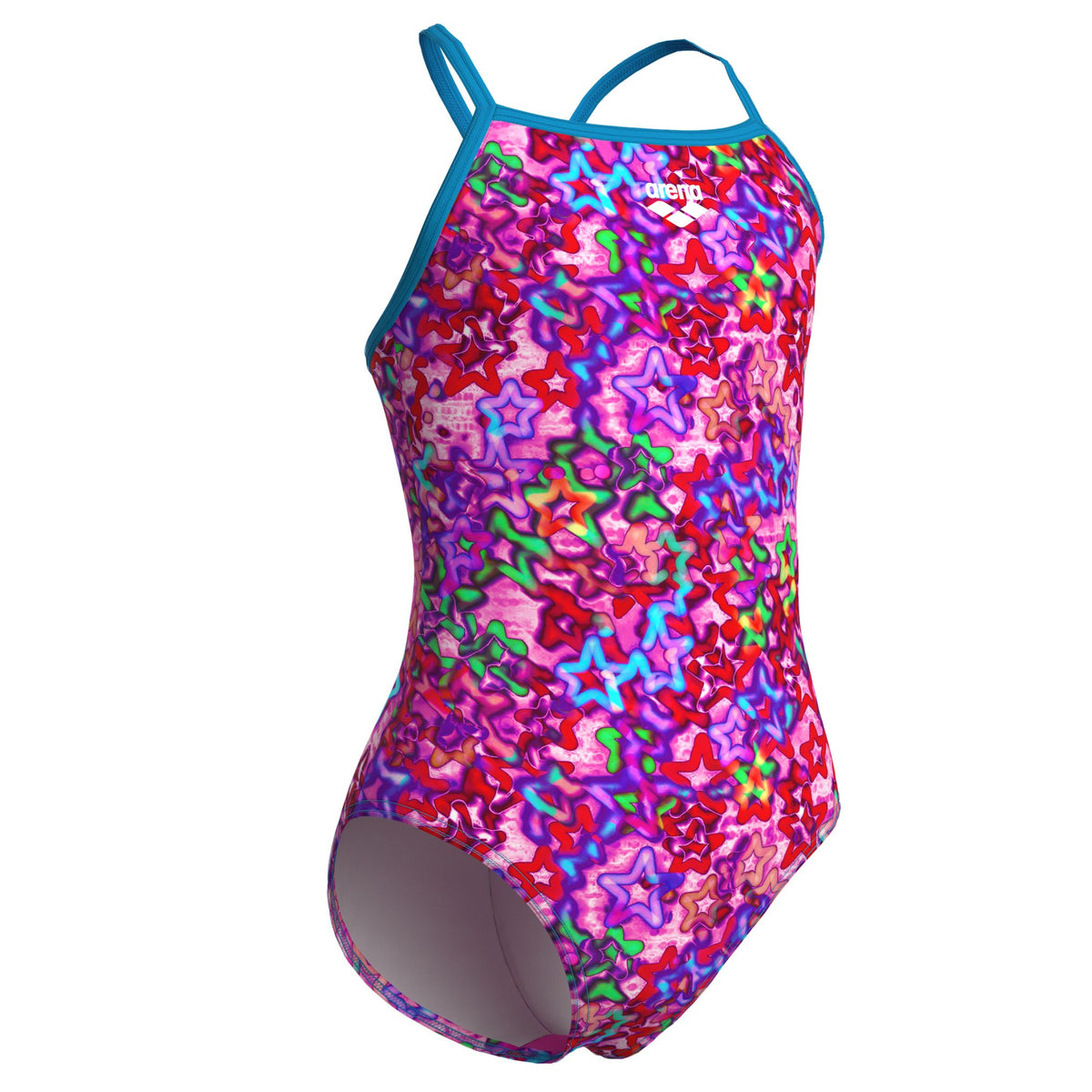 Arena Girls Stars Light Drop Pink Multi Turquoise