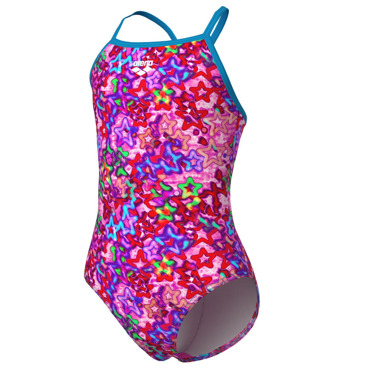 Arena Girls Stars Light Drop Pink Multi Turquoise