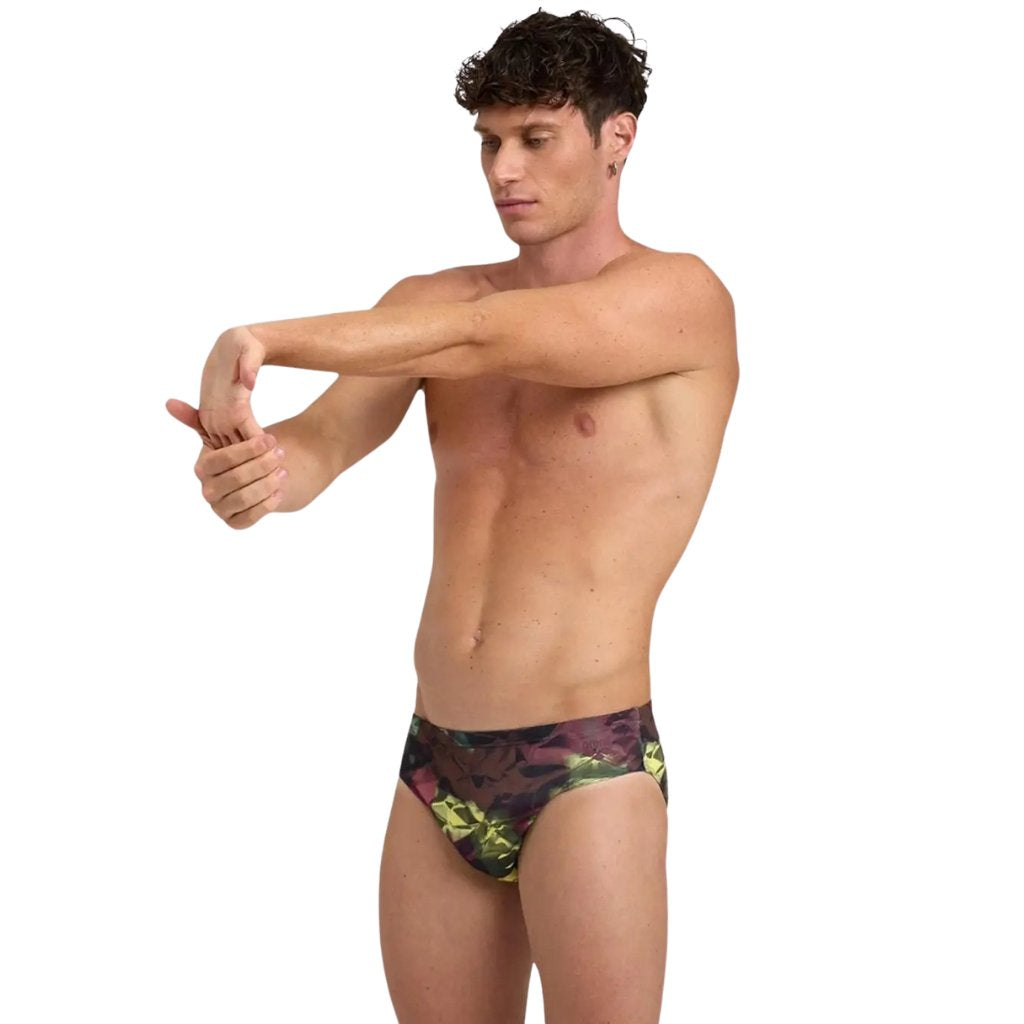 Arena Men's Hero Camo Swim Brief Green Lake