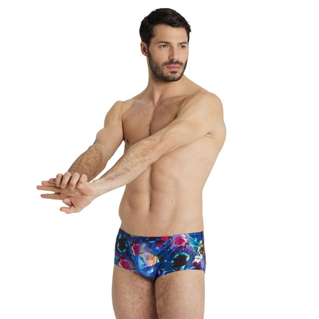 Arena Low Waist Short Allover Black Multi