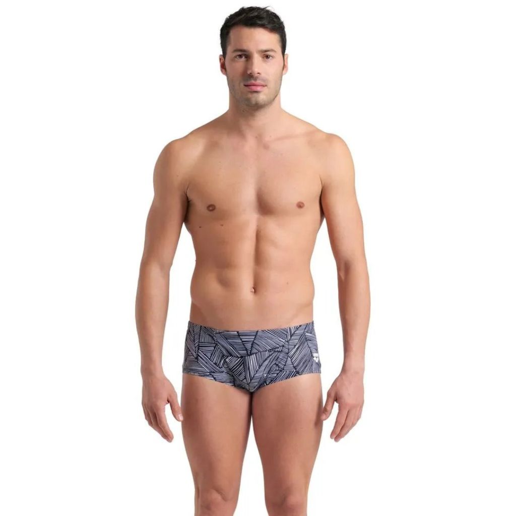 Arena Men's Overview Low Waist Short Black White Multi