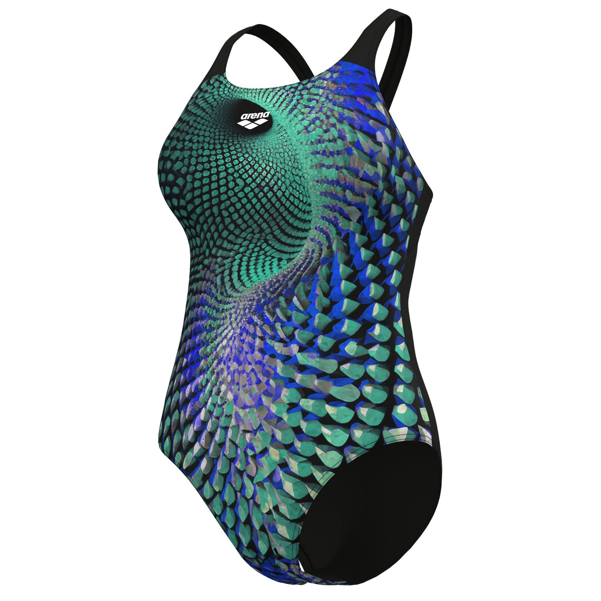Arena Peacock Swim Pro Multi Green Black