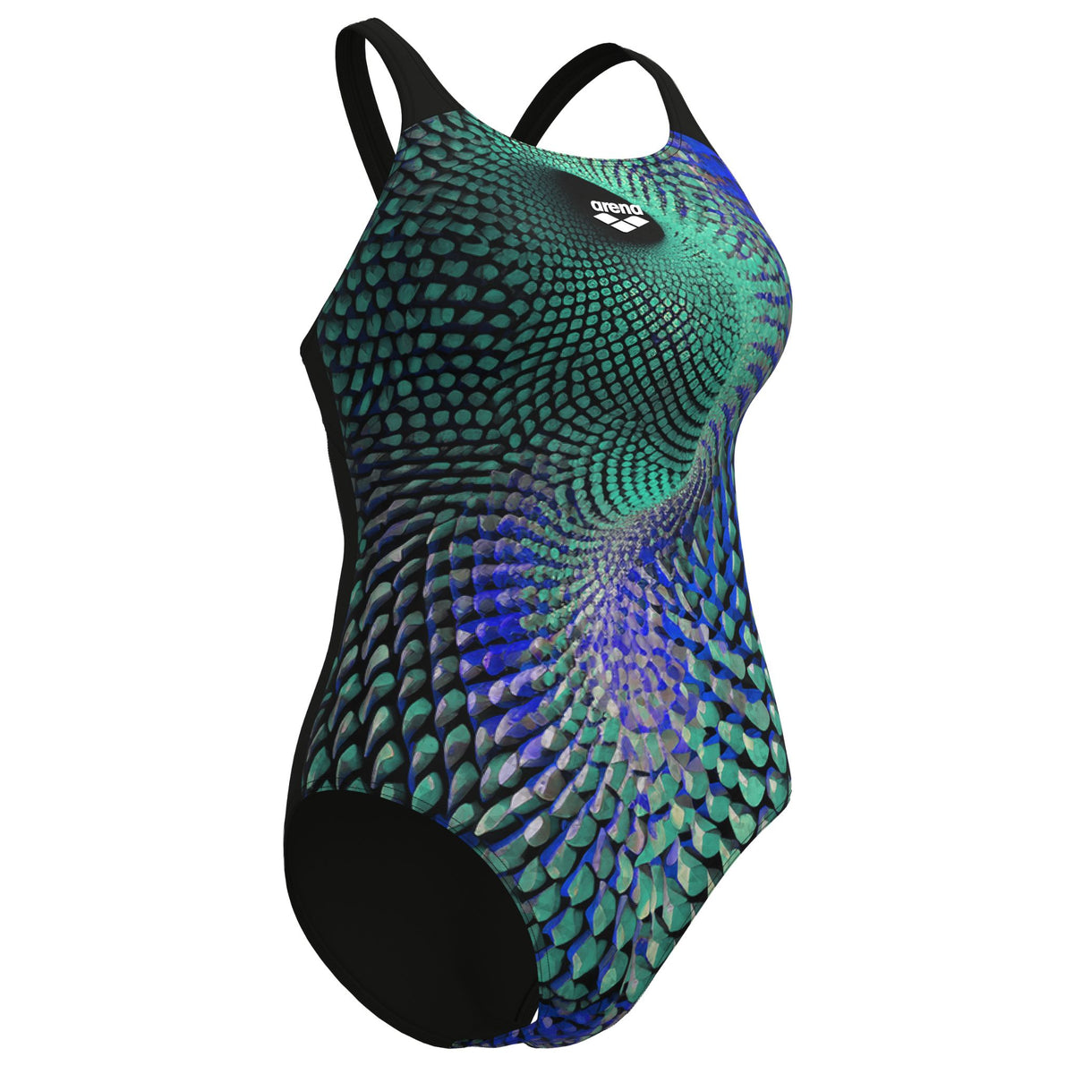 Arena Peacock Swim Pro Multi Green Black
