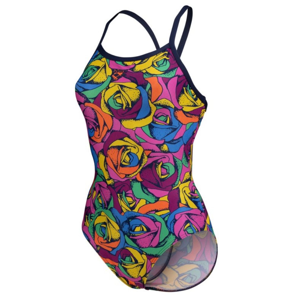 Arena Women&#39;s Rose Parade Light Drop Back One Piece Swimsuit Swimwear - Freak Rose