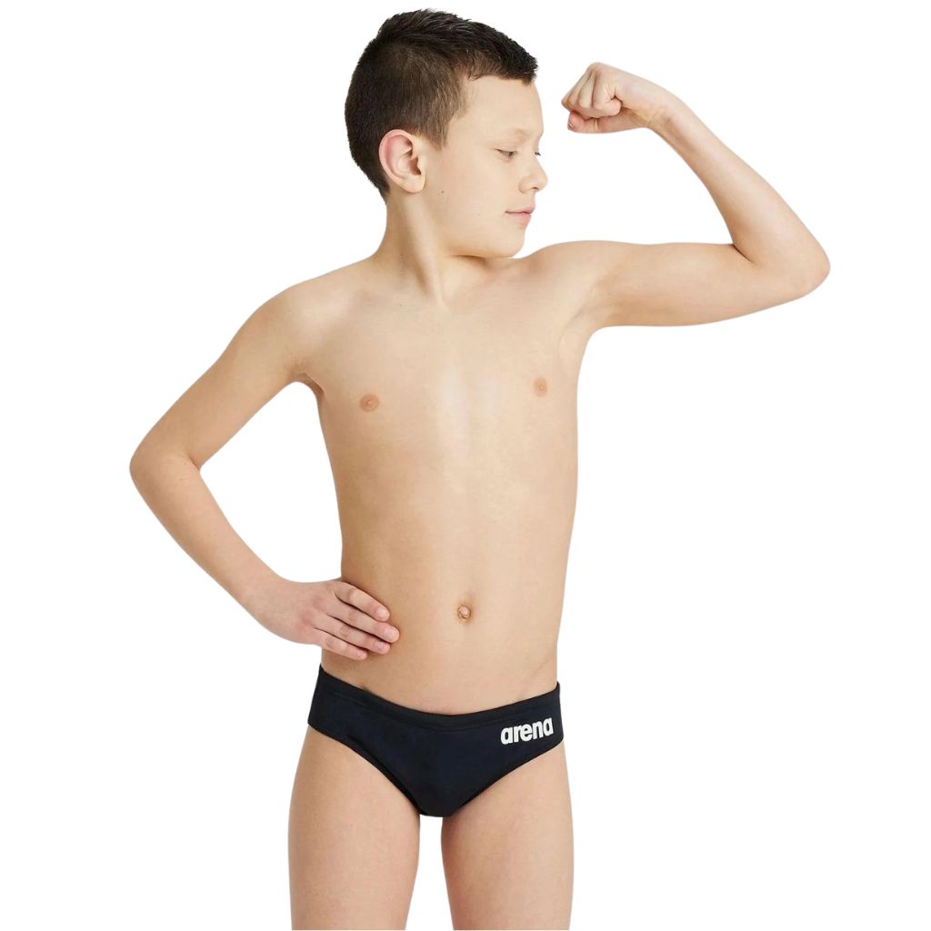 Arena Boy's Solid Brief Junior Black