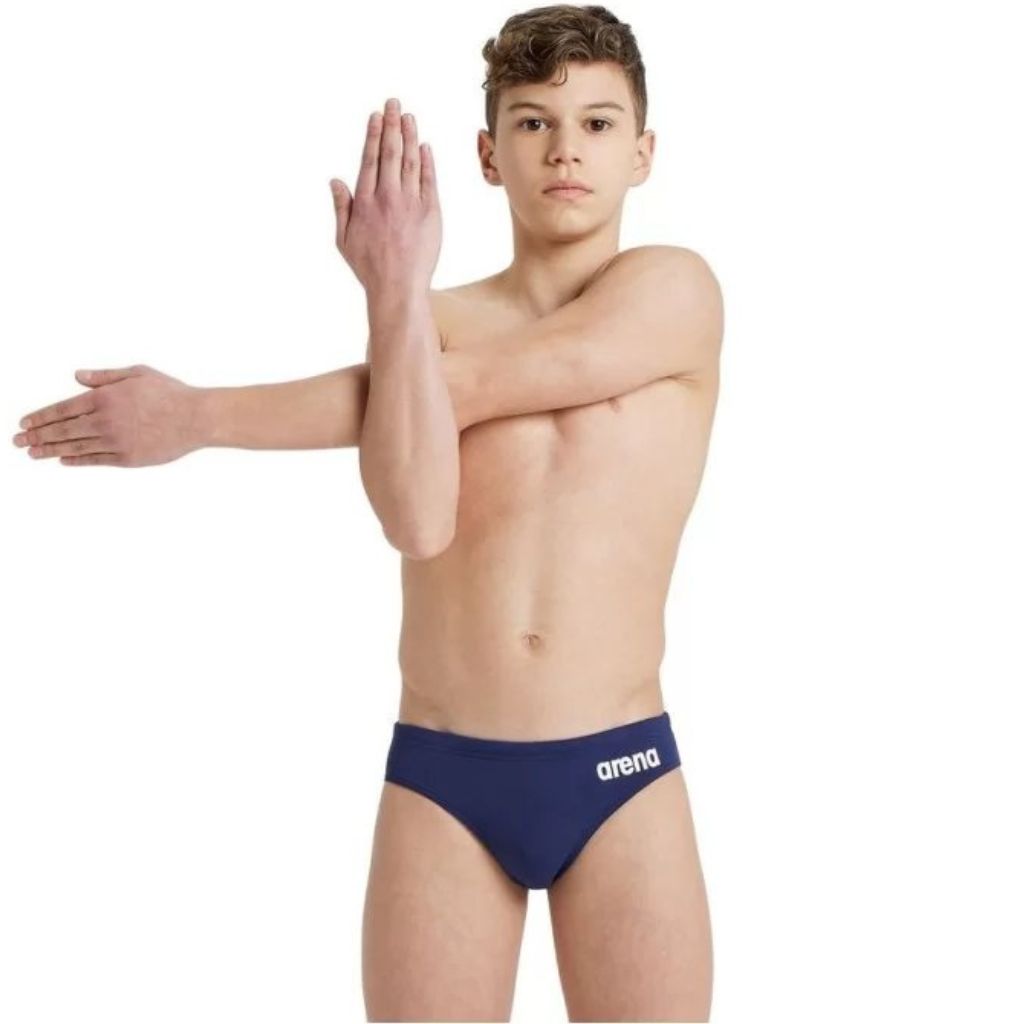 Arena Boy's Solid Brief Junior Navy