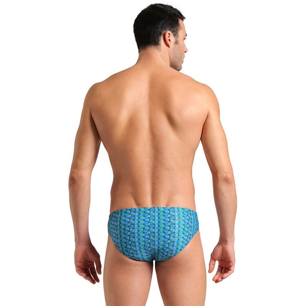 Arena Men&#39;s Starfish Swim Brief - Turquoise Multi