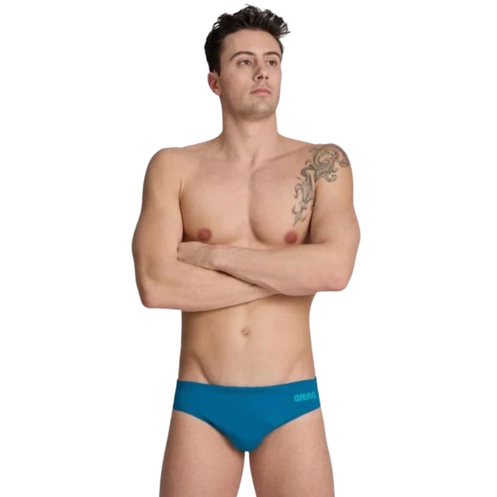 Arena Men's Swim Brief Solid Blue Cosmo