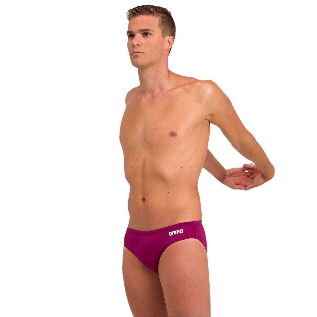 Arena Men's Swim Brief Solid Red Fandango