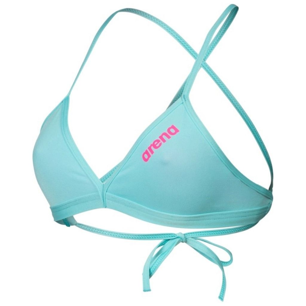Arena Women's Swim Top Tie Back Water Shocking Pink 004768 890