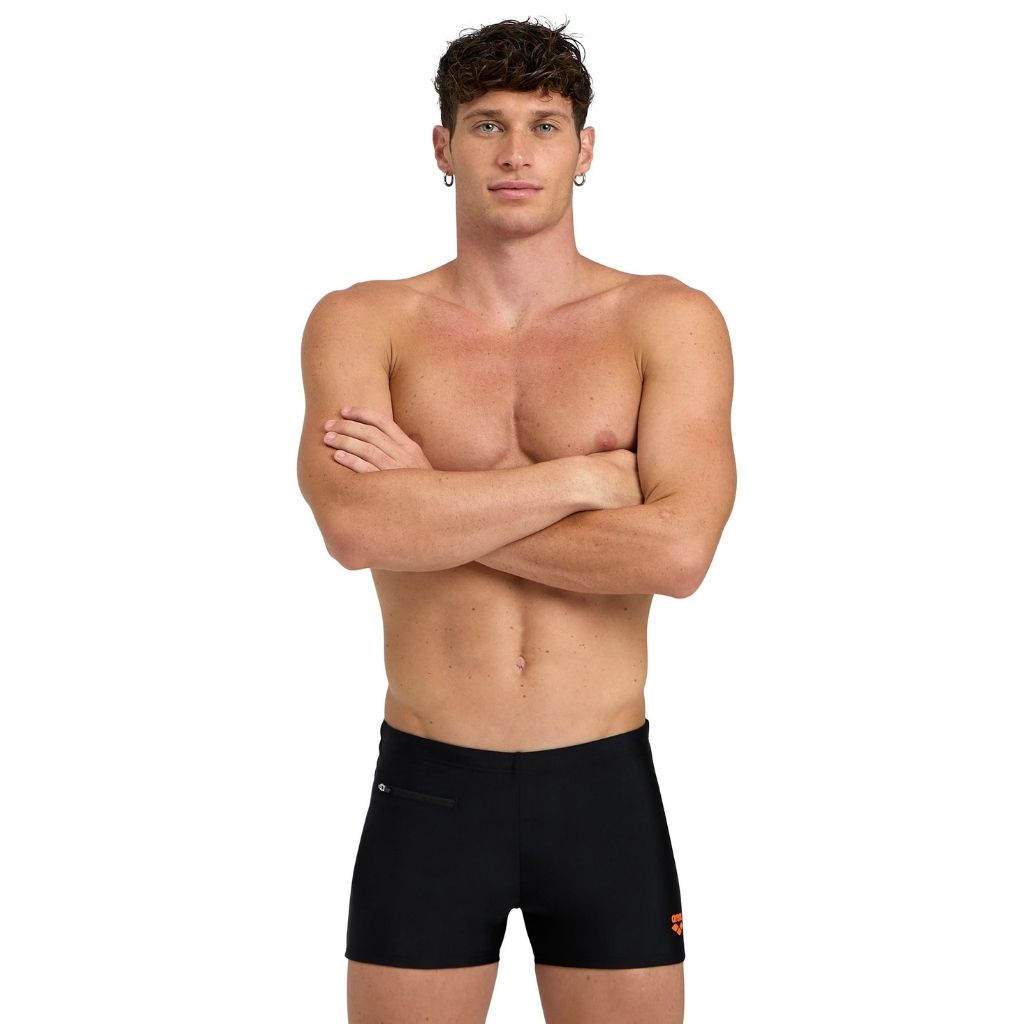 Arena Zip Swim Short Black