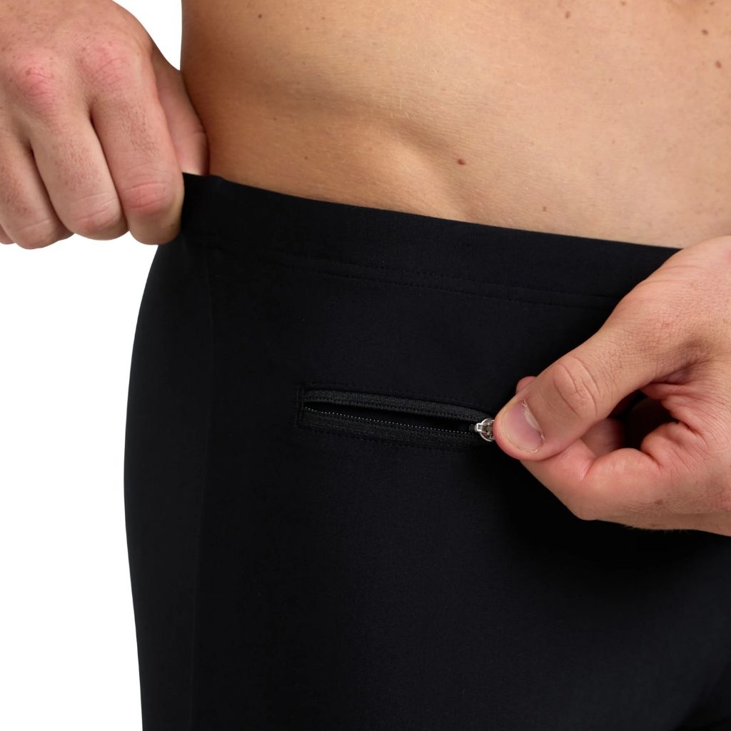 Arena Zip Swim Short Black