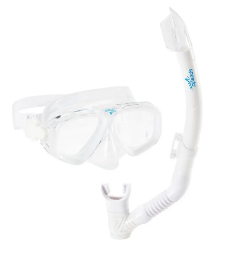 Speedo Adult Recreation Mask & Snorkel - White