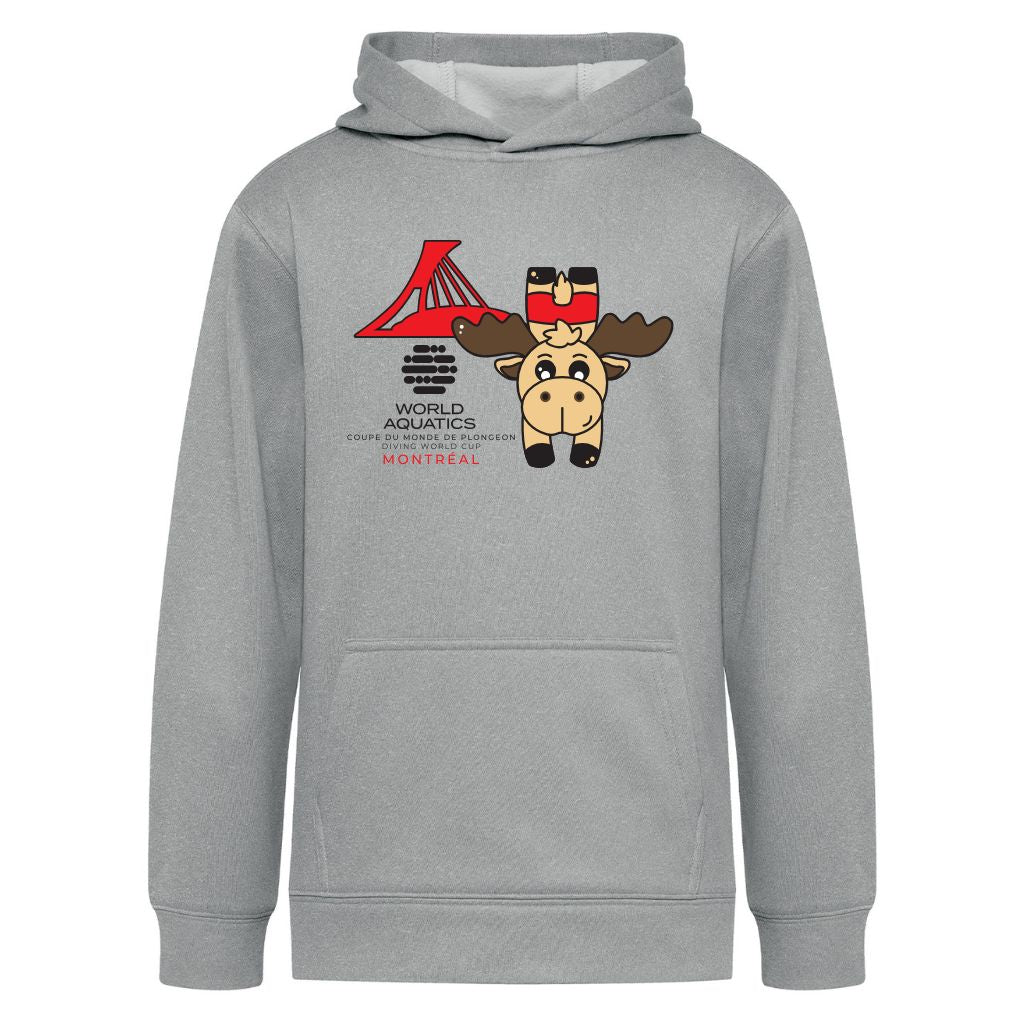 Diving World Cup Youth Hoodie Grey