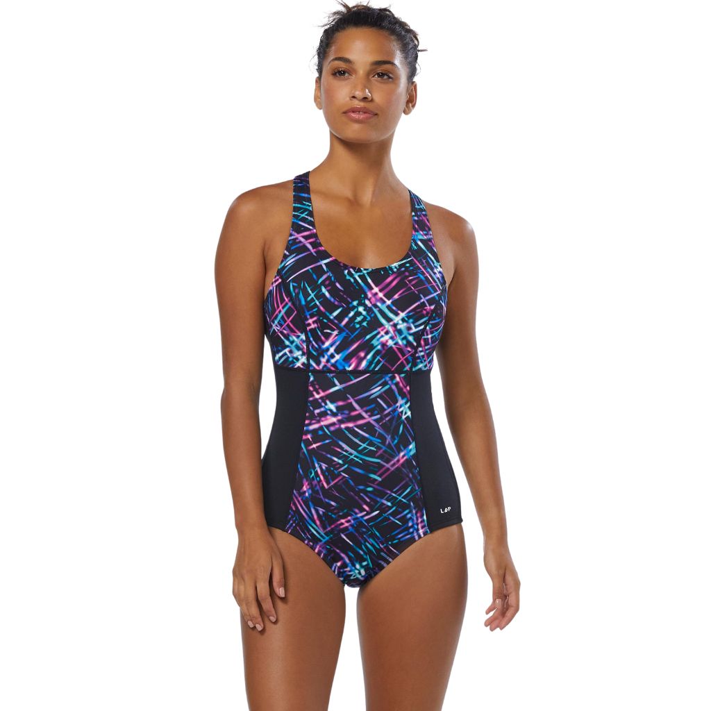 Gabar Cross Back Black Multi Plus Size