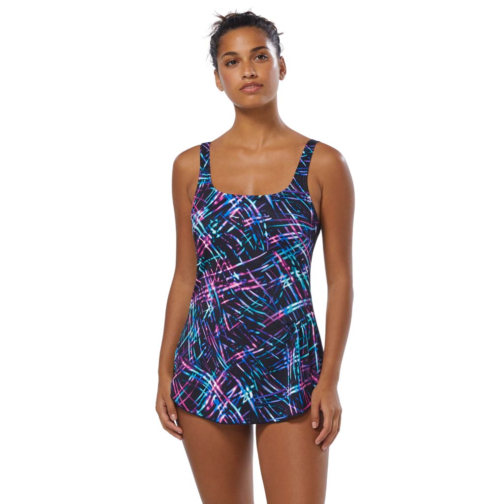 Gabar Square Neck Sarong Black Multi