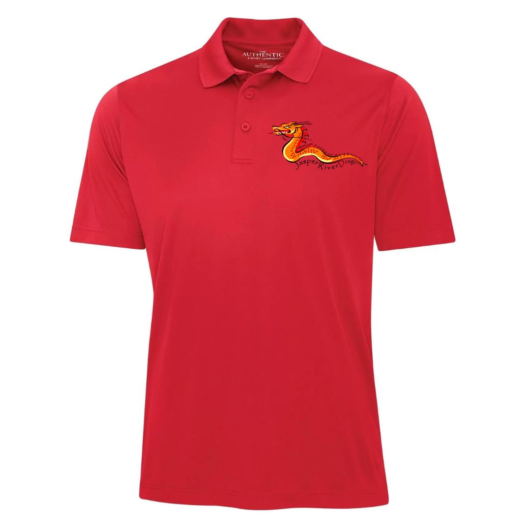 Jasper River Dragons Coaching Polo Shirt Red
