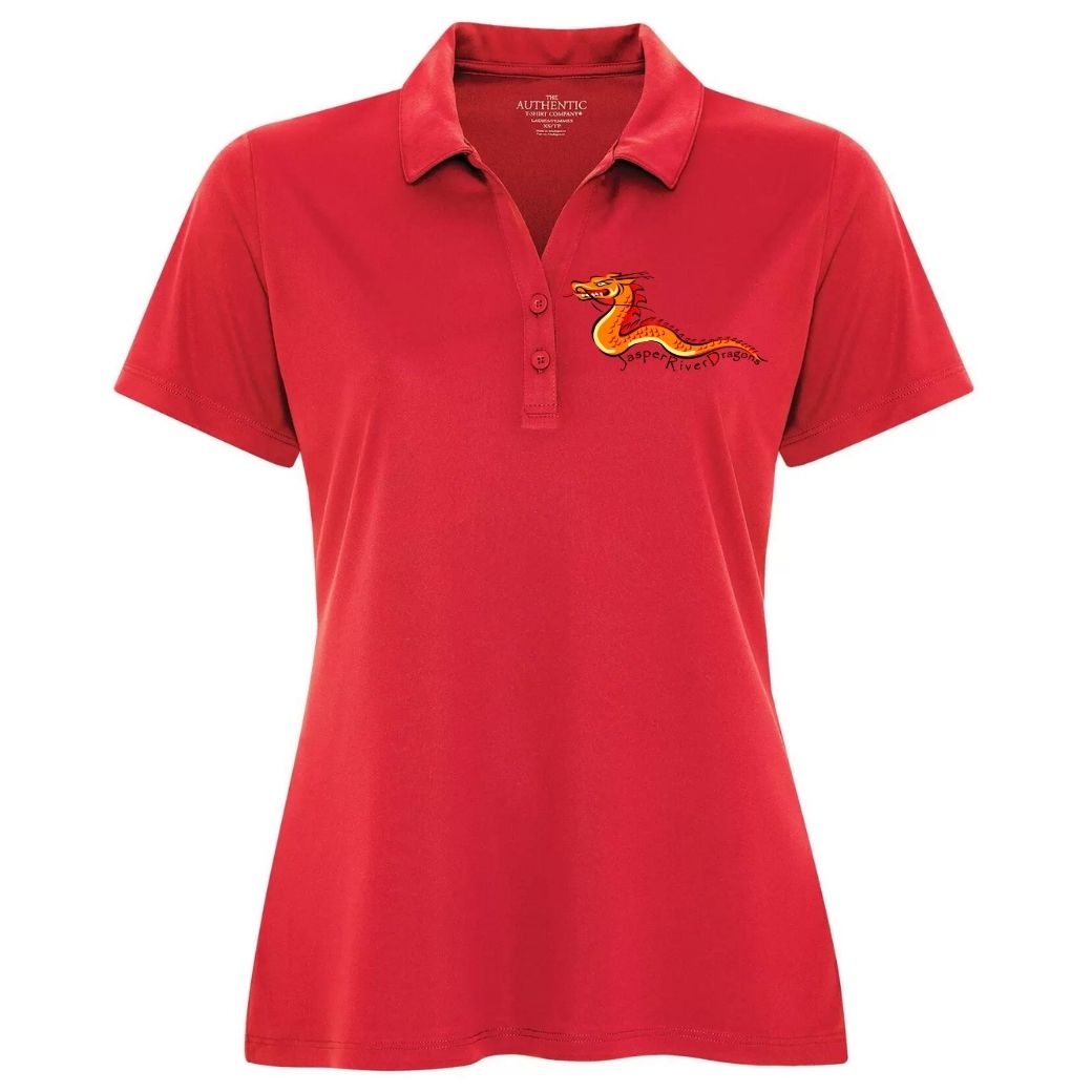 Jasper River Dragons Coaching Polo Shirt Red
