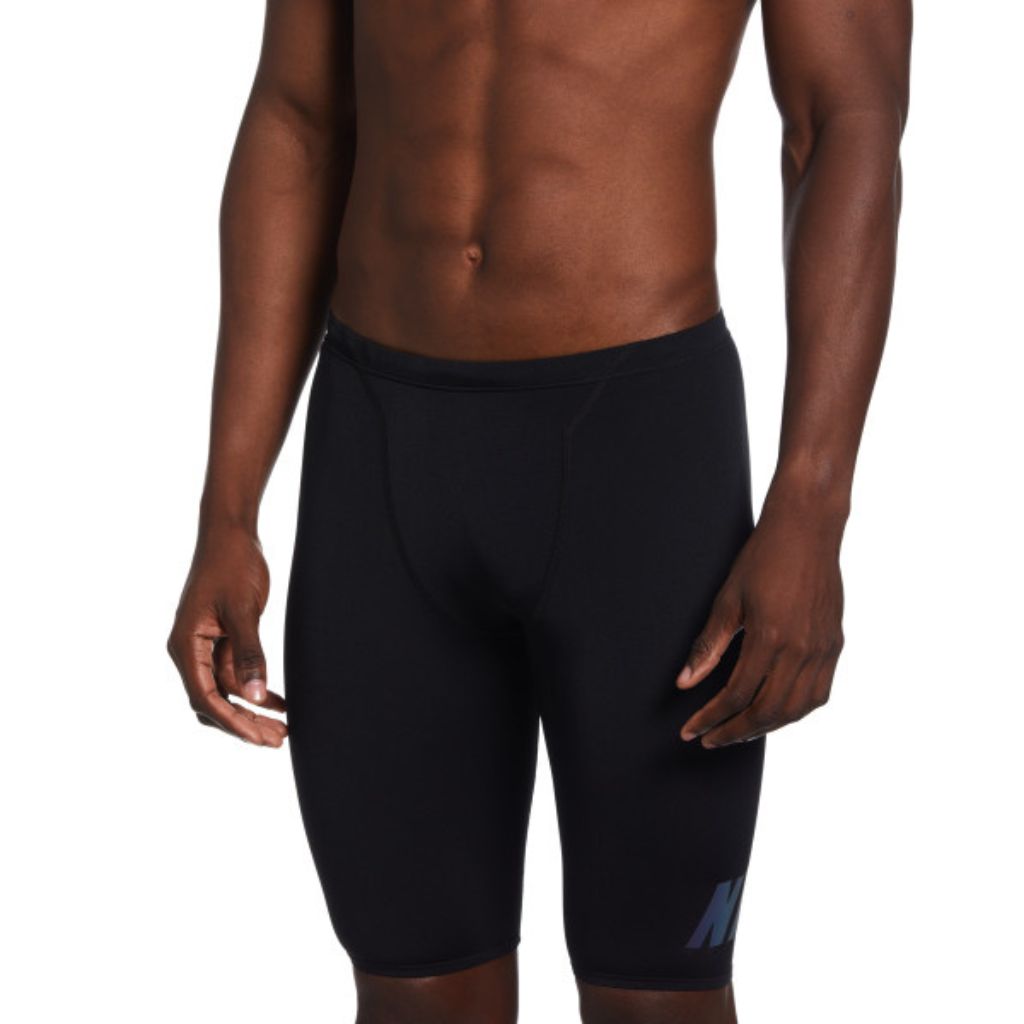 Nike Men&#39;s Multi Graphic Jammer Swimsuit - Jet Black