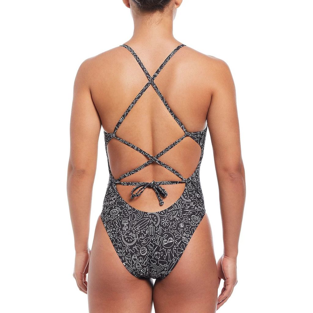 Nike Multi Tie Back Black Doodle