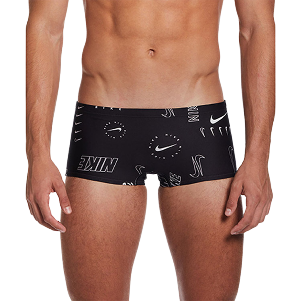 Nike Men s Square Leg Black Logo Training Swimsuit Team Aquatic Supplies