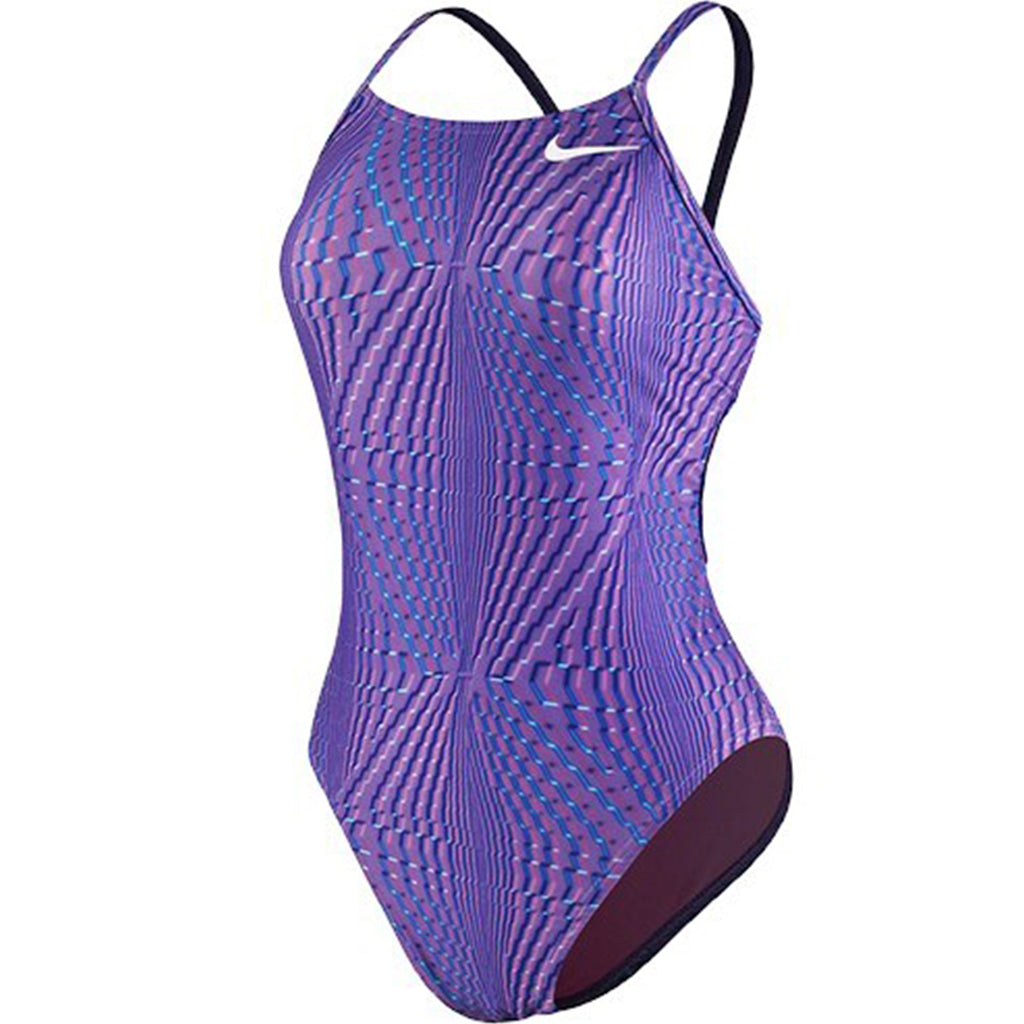 Nike Lace Up Tie Back Swimsuit Polarized Pink 30