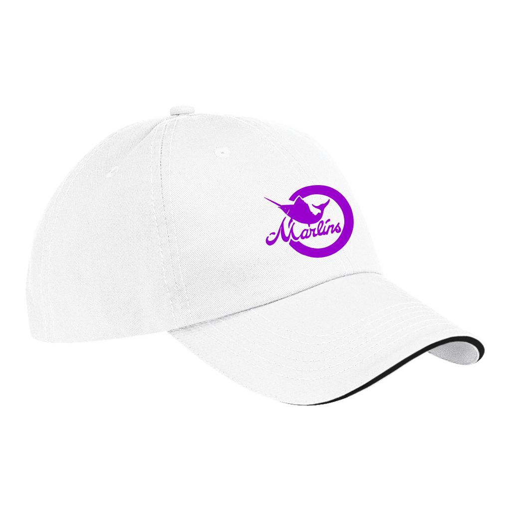 TP Poco Marlins Embroidered Baseball Cap White