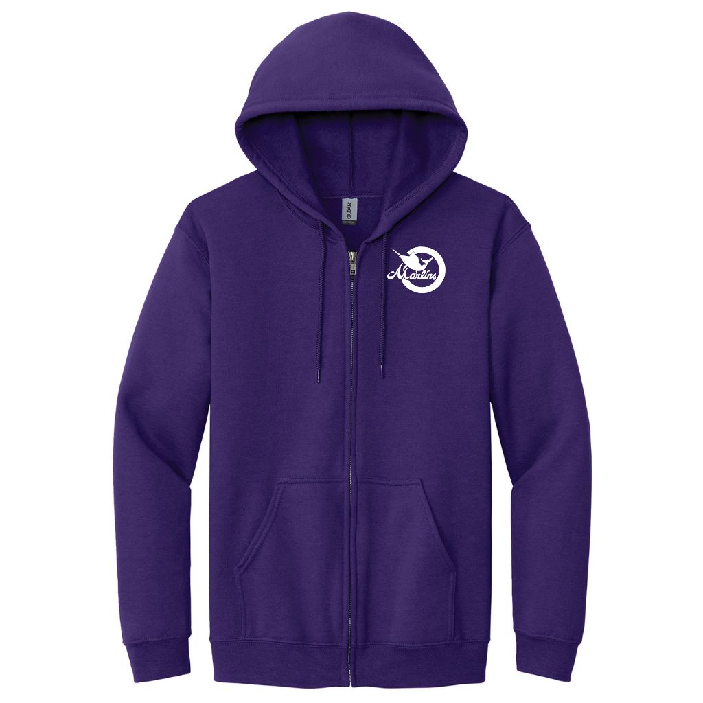 TP Poco Marlins Adult Embroidered Zip Up Hoodie