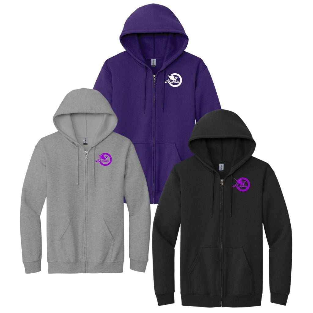 TP Poco Marlins Adult Embroidered Zip Up Hoodie
