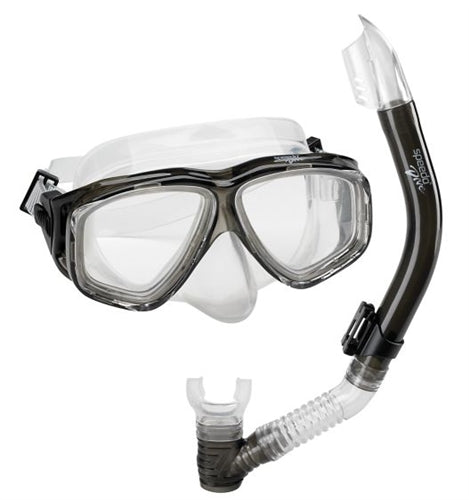 Speedo Adult Recreation Mask & Snorkel - Black