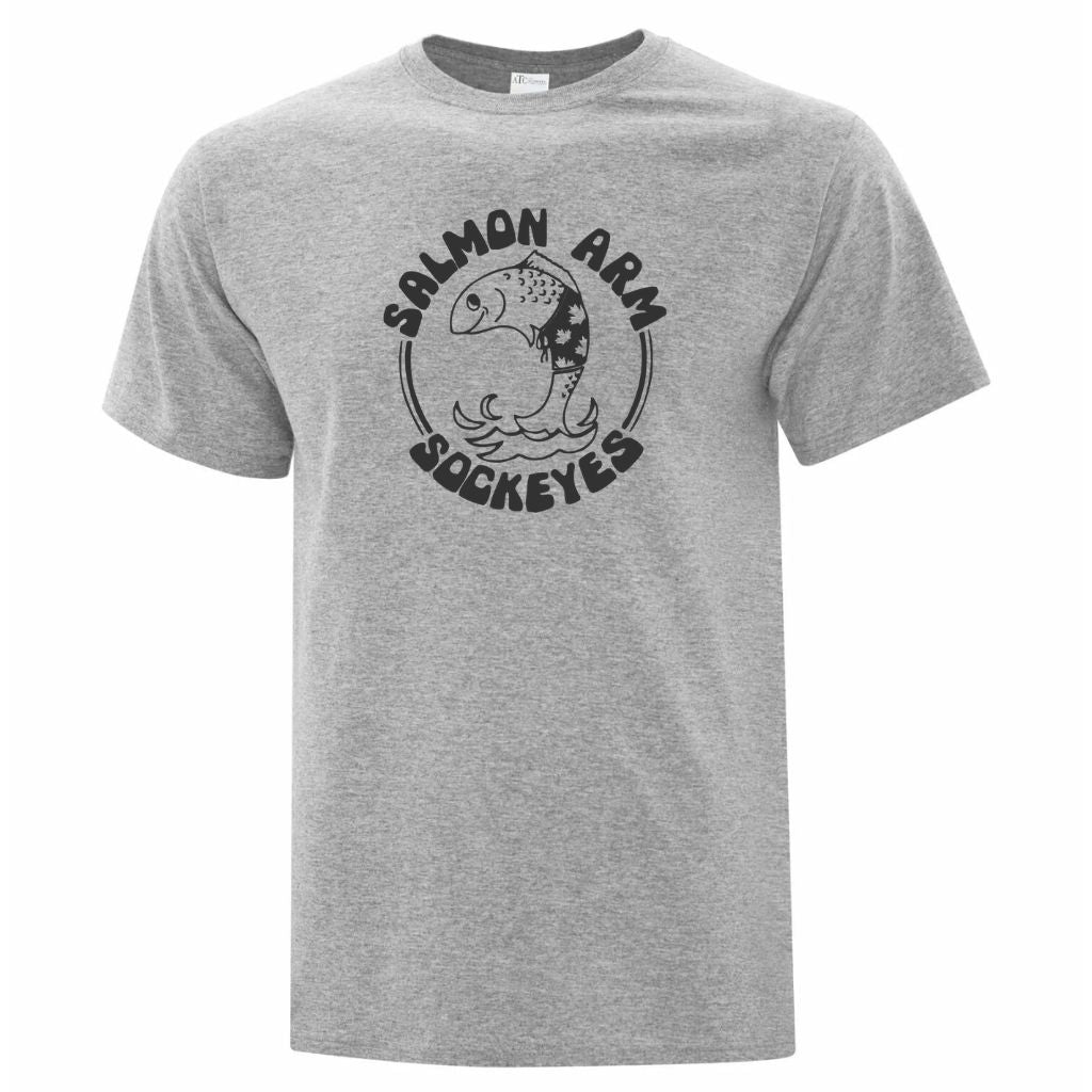 TP Salmon Arm Sockeyes Youth Cotton T-Shirt Grey