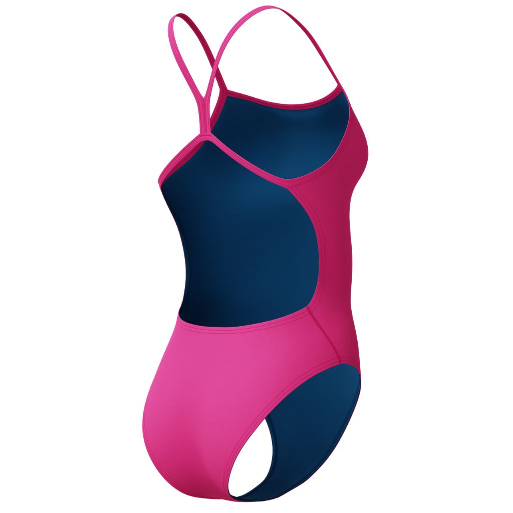 Speedo Solid V Back Flare Pink