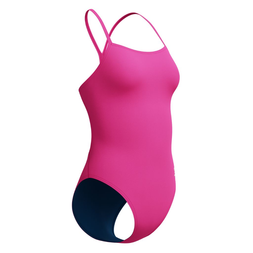 Speedo Solid V Back Flare Pink