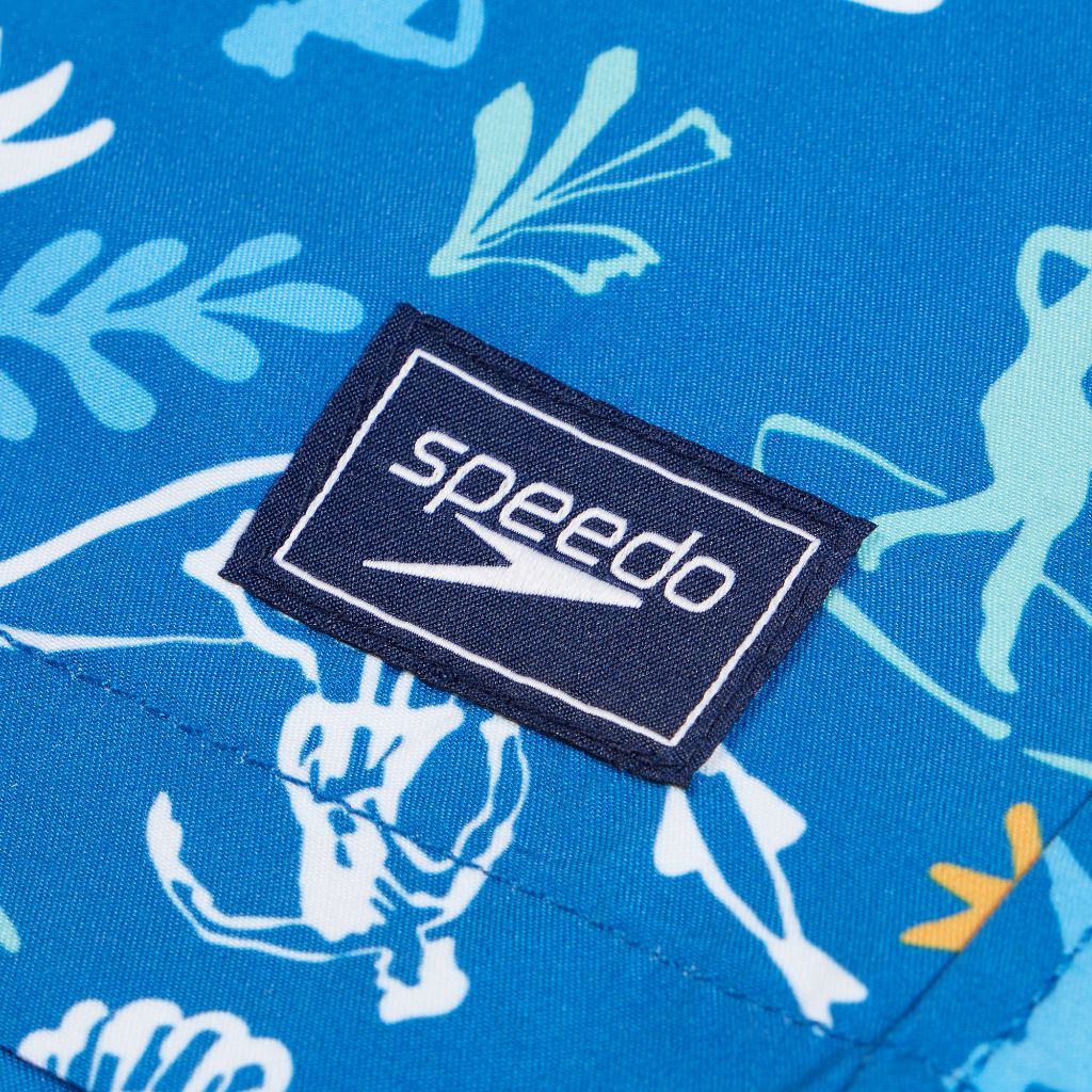 Speedo Boy&#39;s Print Volley 15&quot; Orange